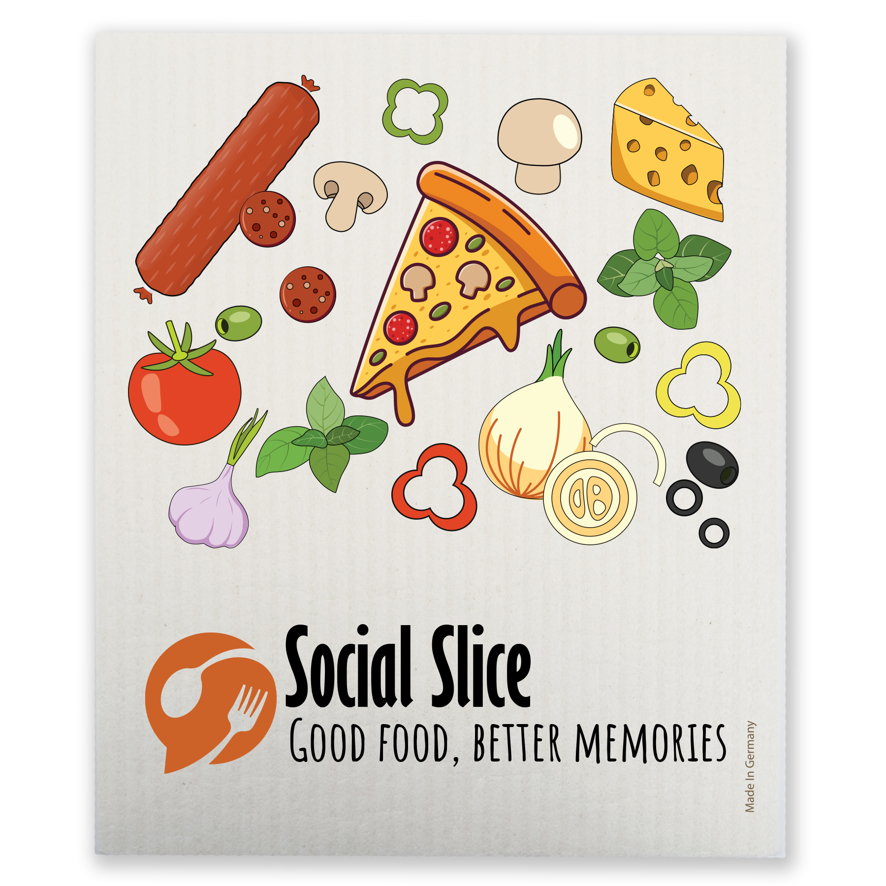 Pizza Stock Graphic with Imprint